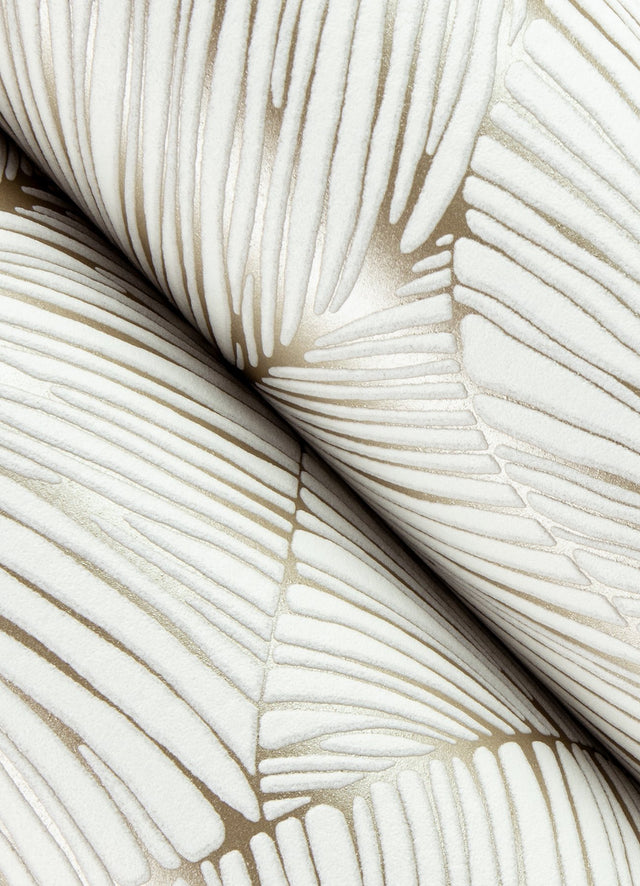 Eilian Gold Palm Wallpaper Gold with Tropical Botanical Motif - Advantage 4041-456622