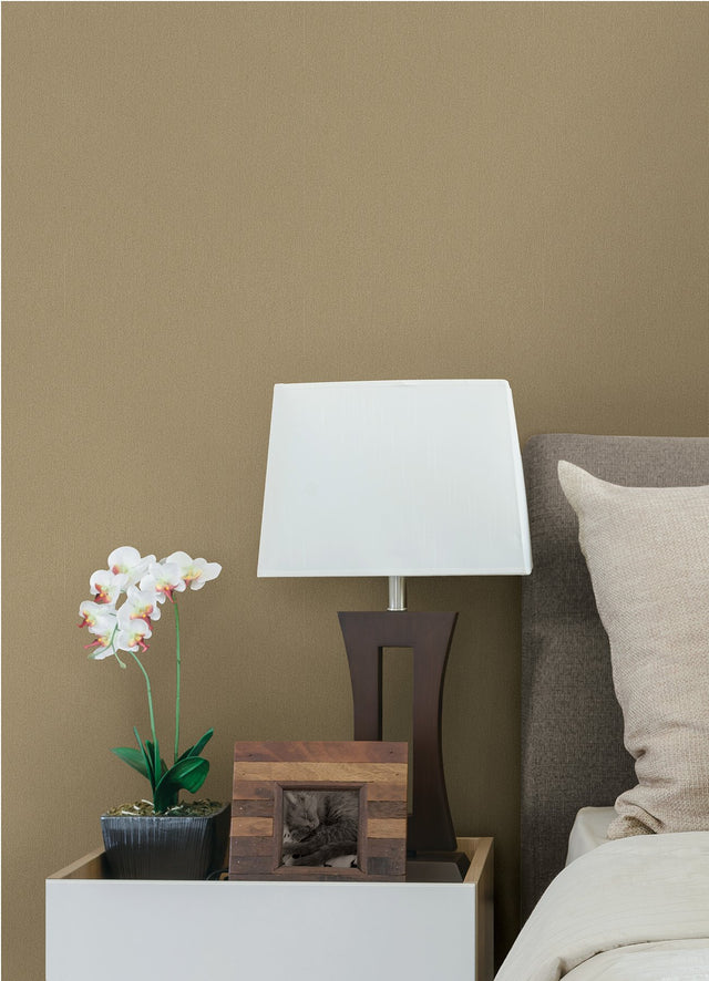 Melvin Gold Stria Wallpaper with Metallic Textured Stripe Motif - Advantage 4041-72408
