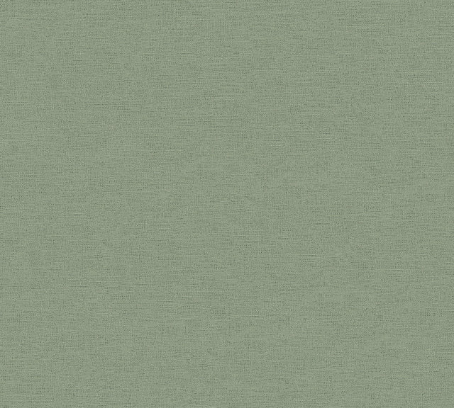 Estefan Dark Green Distressed Texture Wallpaper with Faux Linen Abstract Pattern - Advantage 4044-37178-7