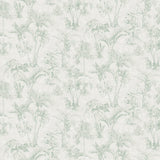 Zapata Green Tropical Jungle Wallpaper with Botanical Trees Motif - Advantage 4044-38021-2