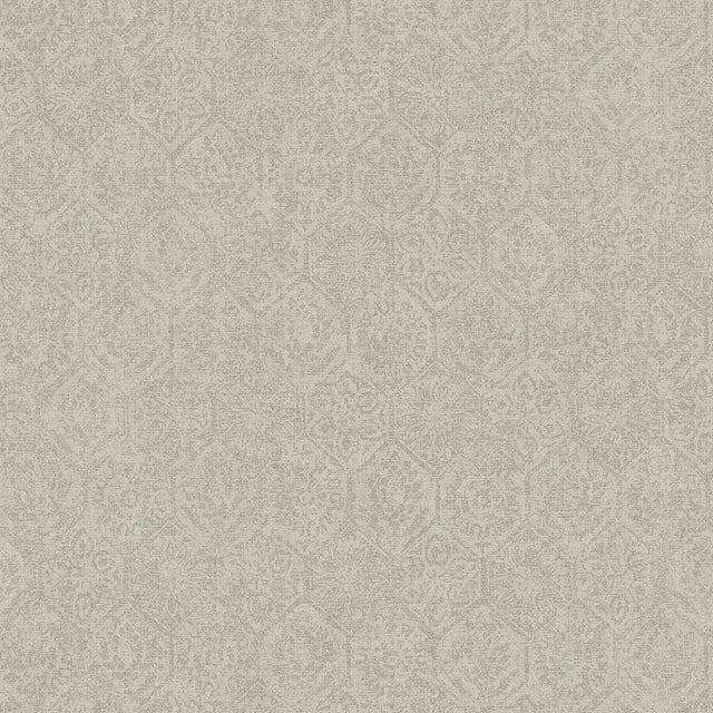 Edsel Grey Geometric Wallpaper with Distressed Hexagon Motif - Advantage 4044-38022-2