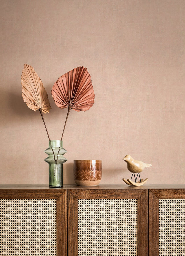 Riomar Blush Distressed Texture Wallpaper with Abstract Traditional Pattern - Advantage 4044-38024-6