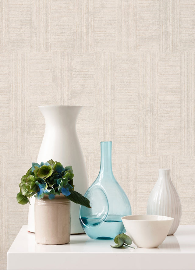Eldorado Cream Geometric Wallpaper with Modern Abstract Geometrics Pattern - Advantage 4044-38026-1
