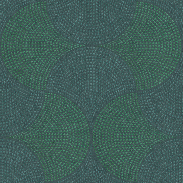Bel Air Teal Fan Geometric Wallpaper - Advantage 4044-38027-1