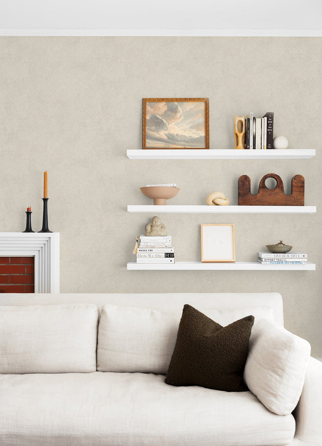 Bel Air Cream Fan Wallpaper with Modern Geometric Pattern - Advantage 4044-38027-2
