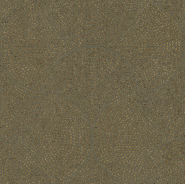 Bel Air Copper Fan Brown Geometric Modern Vinyl on Non Woven Wallpaper - Advantage 4044-38027-3