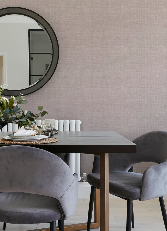 Tuckernuck Pink Linen Wallpaper with Faux Fabric Texture - A-Street Prints 4046-24272