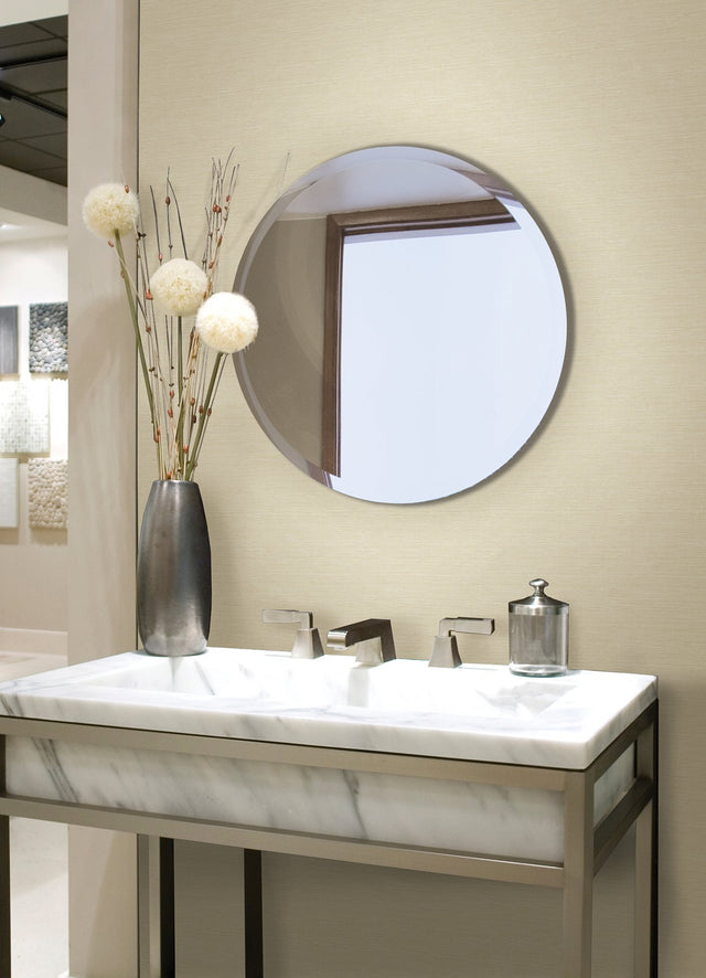 Agave Light Yellow Faux Grasscloth Wallpaper with Raised Ink Texture - Brewster 4046-24280