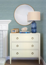 Barnaby Light Blue Faux Grasscloth Textured Wallpaper - A-Street Prints 4046-25961