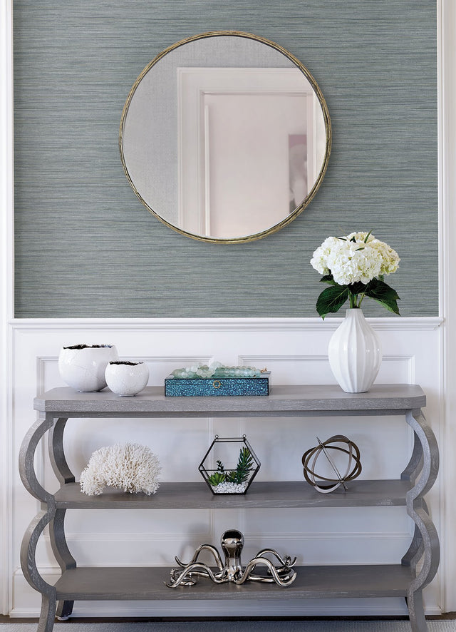 Barnaby Slate Texture Faux Grasscloth Wallpaper with Raised Ink Texture - A-Street Prints 4046-25963
