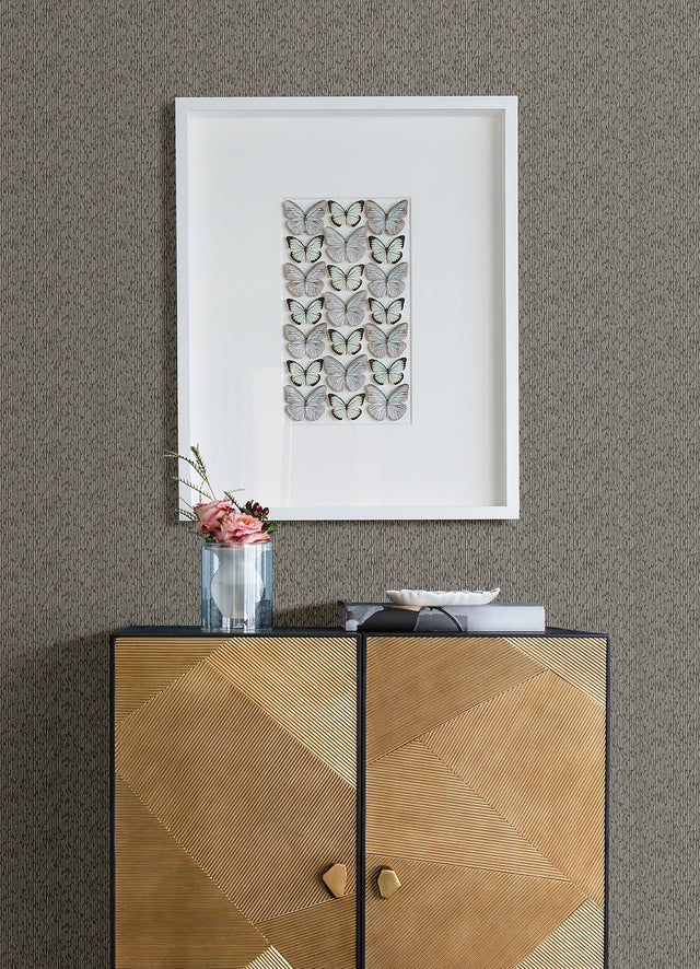 Mackintosh Charcoal Textural Wallpaper with Abstract Graphics Raised Ink - A?Street Prints 4046-26126