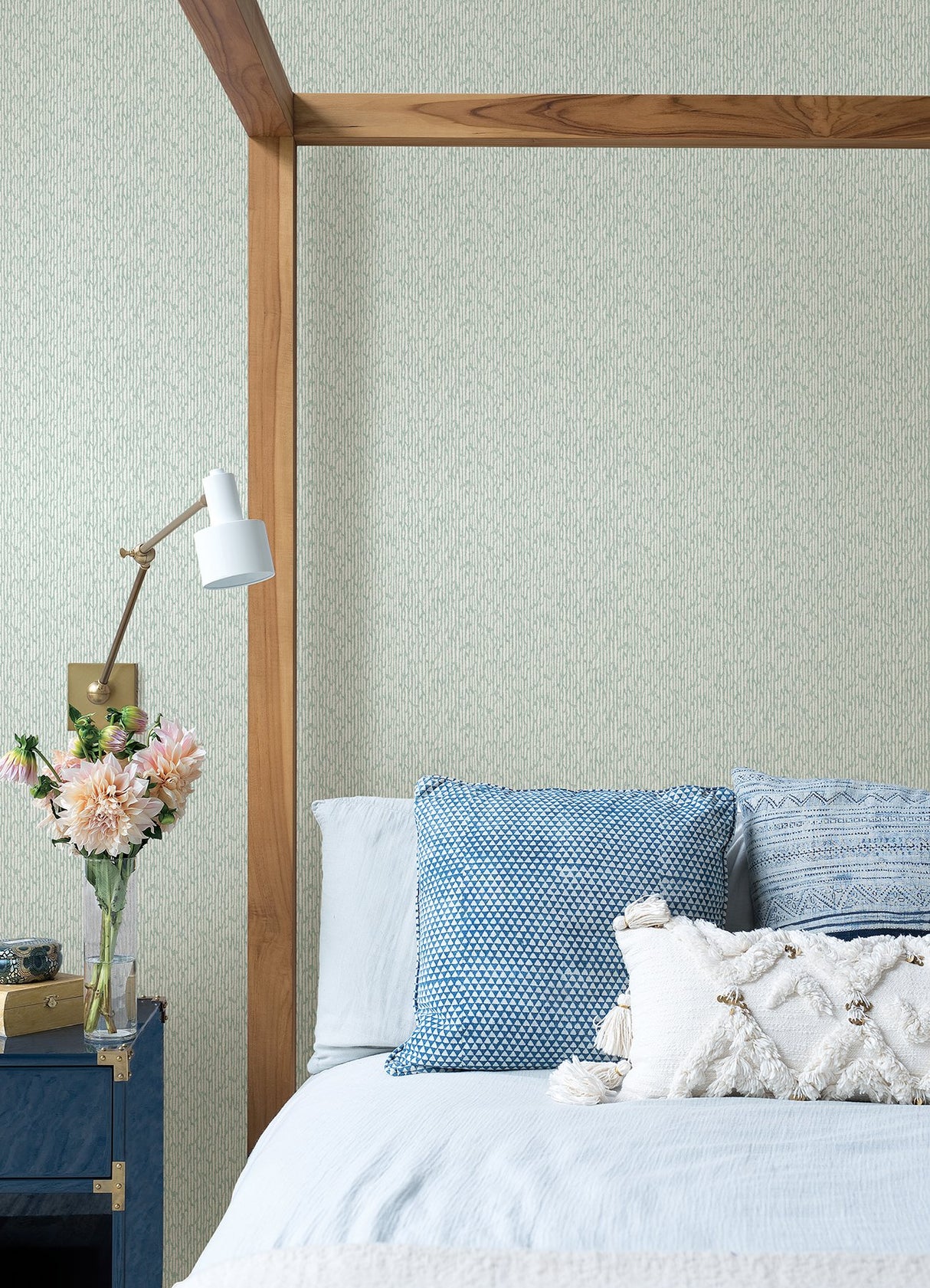 Mackintosh Turquoise Textural Wallpaper with Abstract Raised Ink  A?Street Prints 4046-26128