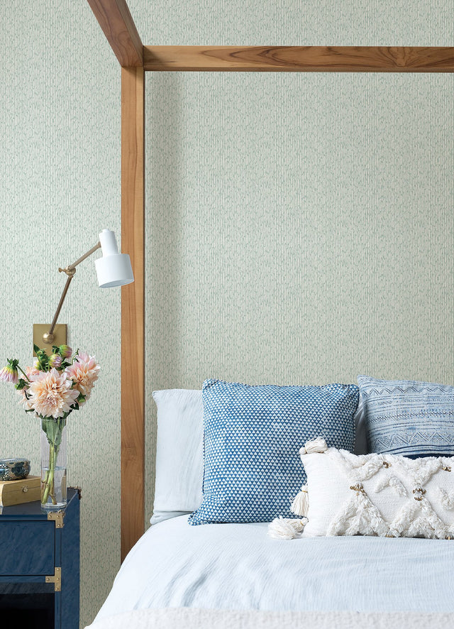Mackintosh Turquoise Textural Wallpaper with Abstract Raised Ink  A?Street Prints 4046-26128