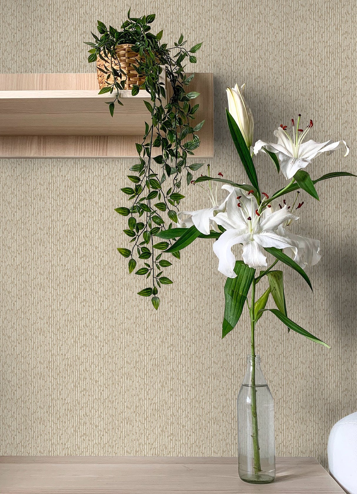 Mackintosh Light Brown Textural Wallpaper with Abstract Raised Ink Pattern - A-Street Prints 4046-26132