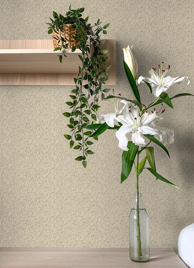 Mackintosh Light Brown Textural Wallpaper with Abstract Raised Ink Pattern - A-Street Prints 4046-26132