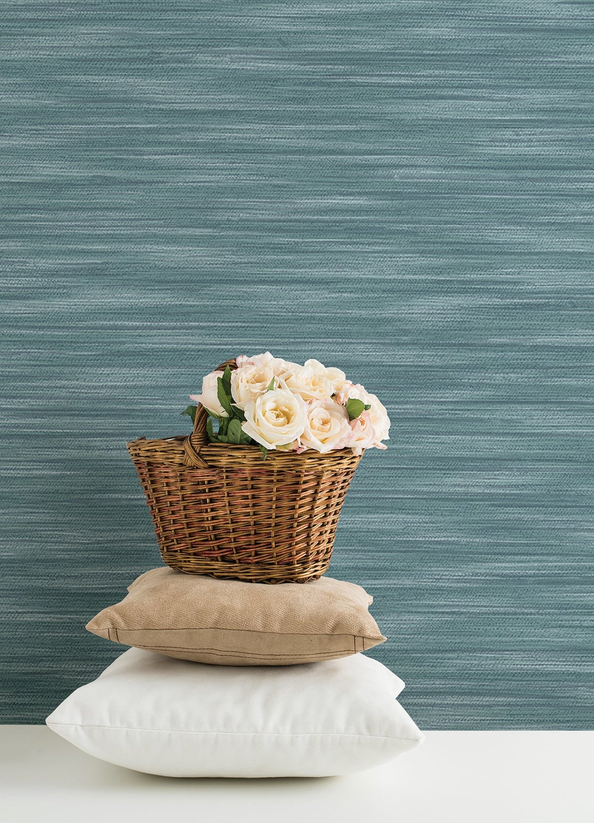 Benson Dark Blue Faux Fabric Wallpaper with Textured Raised Ink - A?Street Prints 4046-26154