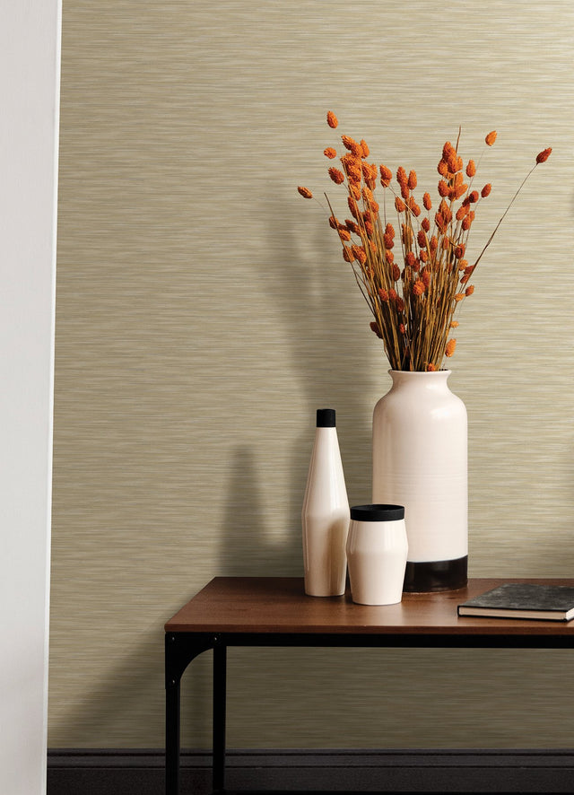 Benson Yellow Faux Fabric Wallpaper with Textured Raised Ink - A-Street Prints 4046-26156
