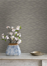 Benson Brown Faux Fabric Wallpaper with Textured Raised Ink - A-Street Prints 4046-26157
