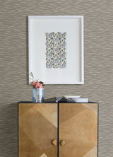 Benson Brown Faux Fabric Wallpaper with Textured Raised Ink - A-Street Prints 4046-26157
