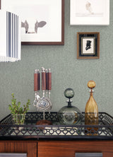 Ashbee Green Tweed Wallpaper with Textured Chevron & Houndstooth Pattern - A-Street Prints 4046-26164