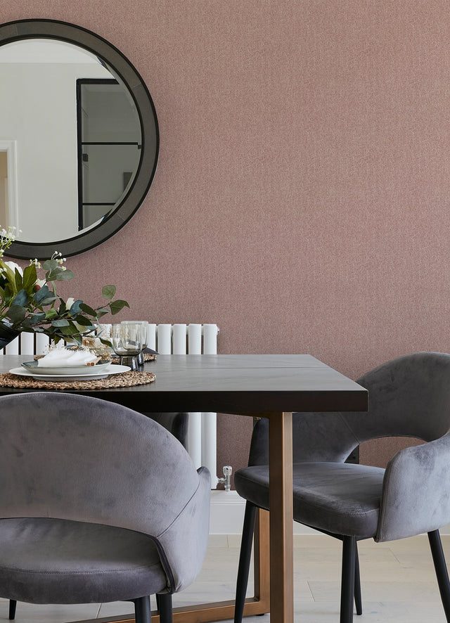 Ashbee Rose Tweed Wallpaper with Distressed Chevron Faux Fabric Texture - A-Street Prints 4046-26165