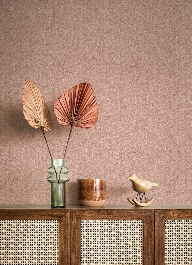 Ashbee Rose Tweed Wallpaper with Distressed Chevron Faux Fabric Texture - A-Street Prints 4046-26165