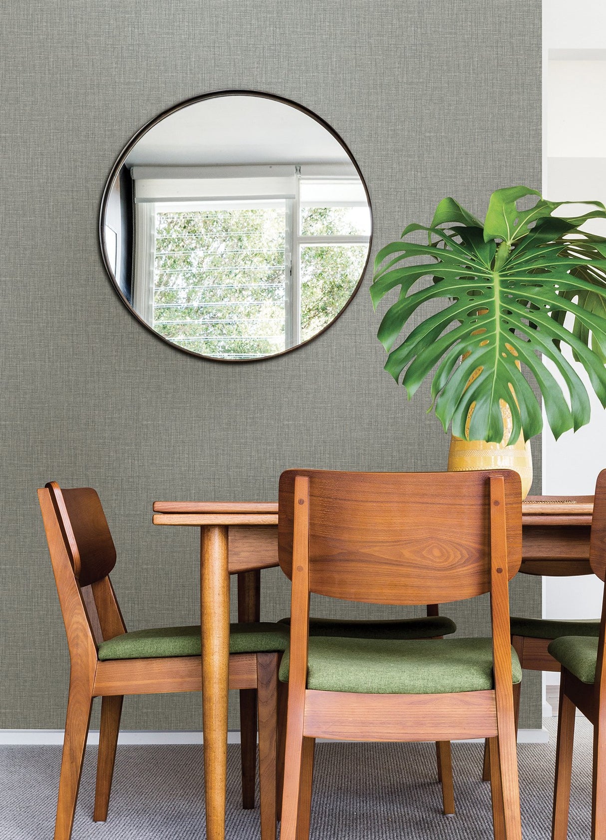 Lanister Grey Texture Wallpaper with Raised Ink Fabric & Woven Textures - A-Street Prints 4046-26234