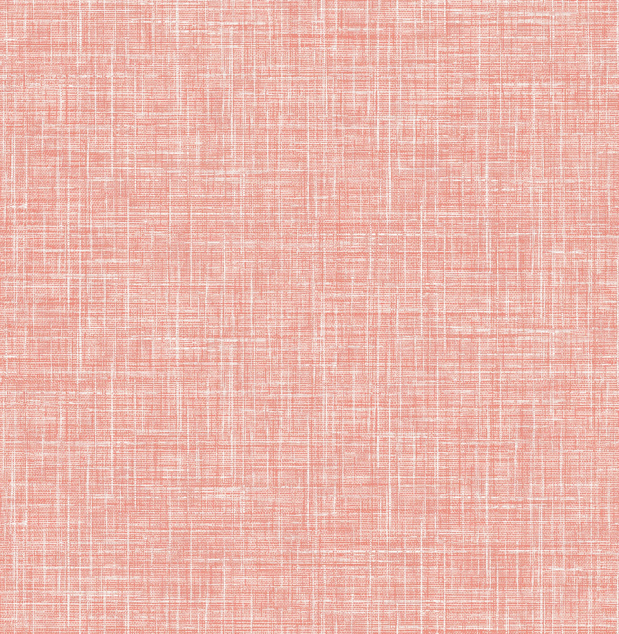 Emerson Coral Linen Wallpaper with Faux Woven Texture - Brewster 4046-26355
