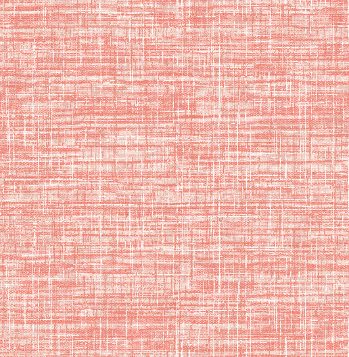 Emerson Coral Linen Wallpaper by A-Street Prints - faux woven linen texture in warm coral pink tones, unpasted non woven residential wallpaper