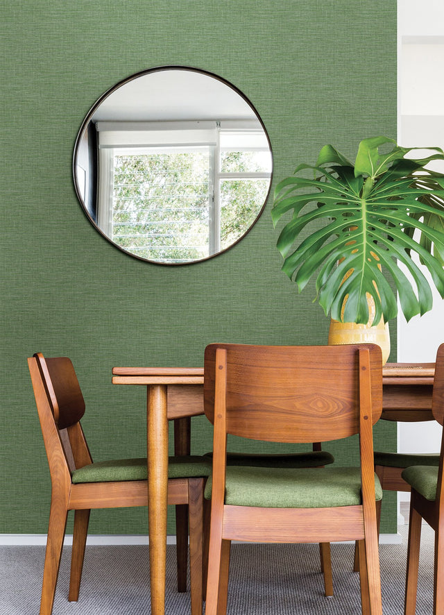 Exhale Green Texture Wallpaper with Faux Grasscloth Graphics - A-Street Prints 4046-26458