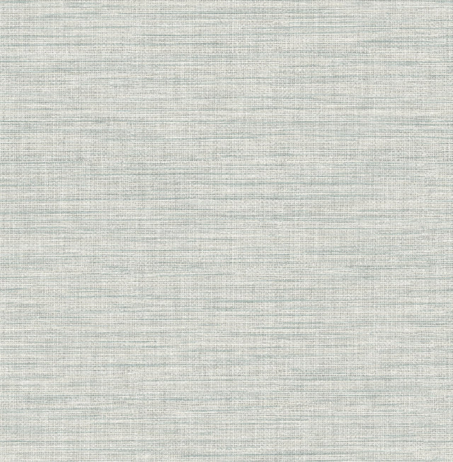 Exhale Seafoam Texture Wallpaper with Faux Grasscloth Graphics Motif - Brewster 4046-26461