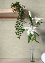 Exhale Light Yellow Faux Grasscloth Texture Wallpaper - A-Street Prints 4046-26463