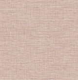 Exhale Blush Faux Grasscloth Textured Wallpaper with Raised Ink - Brewster 4046-26464