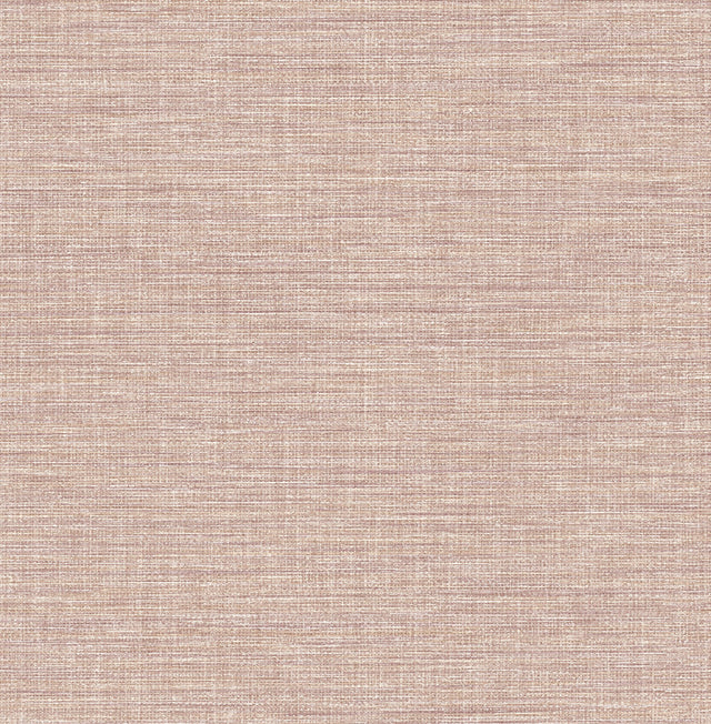 Exhale Blush Faux Grasscloth Textured Wallpaper with Raised Ink - Brewster 4046-26464