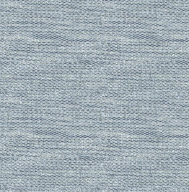Agave Slate Faux Grasscloth Blue Wallpaper with Raised Ink Texture - Brewster 4046-26497