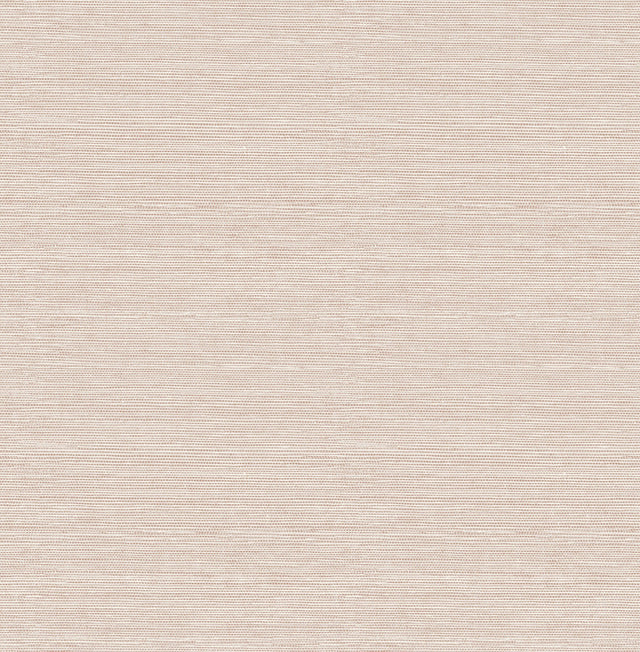 Agave Light Pink Faux Grasscloth Wallpaper with Raised Textured Grasscloth Motif - Brewster 4046-26498
