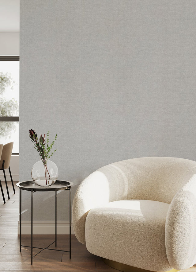 Glen Light Grey Texture Wallpaper with Faux Linen Fabric & Woven Textures - A-Street Prints 4046-M1694