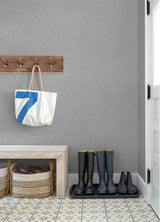 Glen Dark Grey Linen Wallpaper