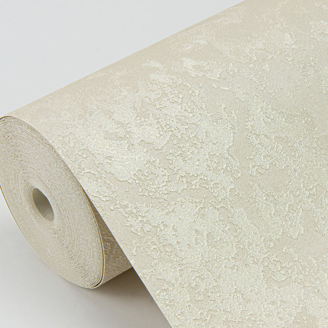 Francesca Taupe Textured Vinyl Wallpaper with Metallic Plaster Effects - Sirpi 4058-21736