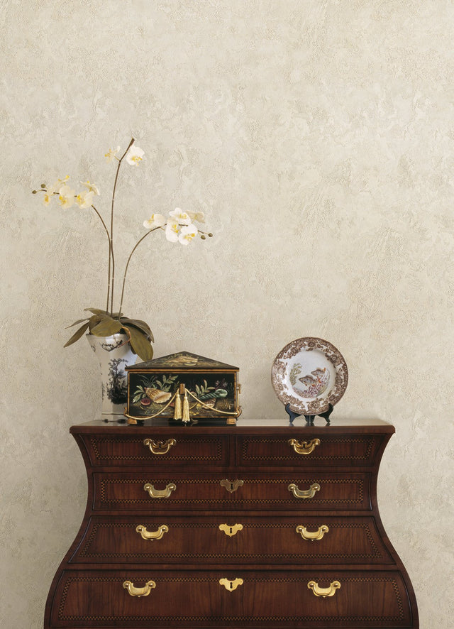 Francesca Taupe Textured Vinyl Wallpaper with Metallic Plaster Effects - Sirpi 4058-21736