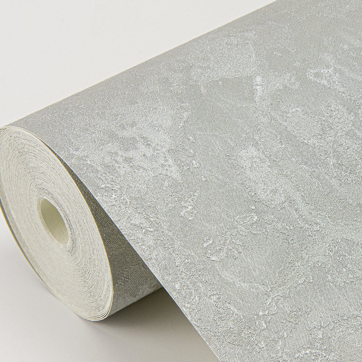 Francesca Pewter Texture Wallpaper with Plaster Effects Glam Motif - Sirpi 4058-21738