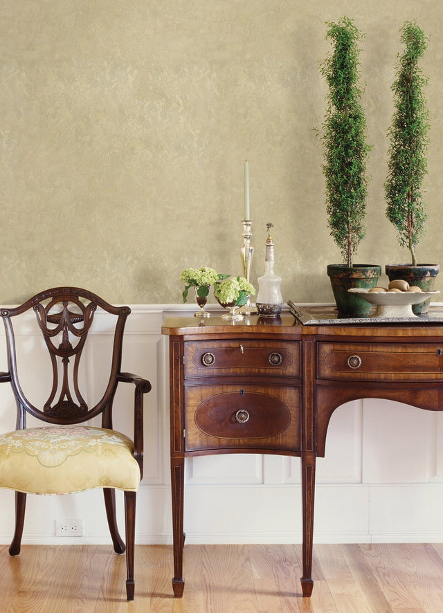 Francesca Gold Texture Wallpaper with Metallic Plaster Effects - Brewster 4058-21762