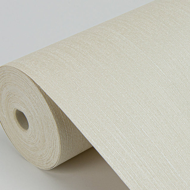 Pietra Cream Silk Textured Vinyl Wallpaper with Fabric & Woven Texture - Sirpi 4058-21764