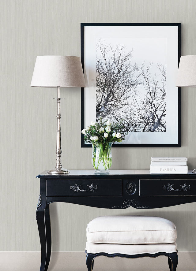 Pietra Silver Silk Wallpaper with Glitter Metallic Fabric Texture - Sirpi 4058-21765