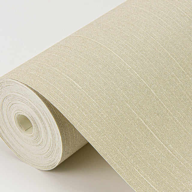 Pietra Gold Silk Wallpaper with Fabric Texture and Transitional Style - Sirpi 4058-21766
