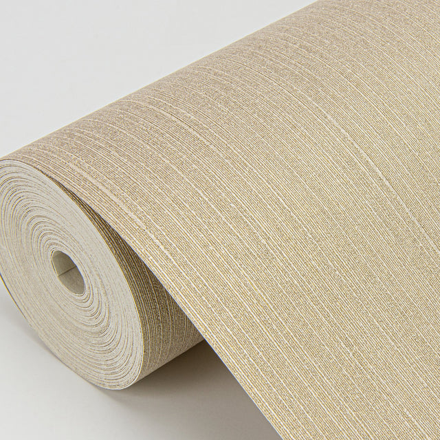 Pietra Copper Silk Wallpaper with Fabric & Woven Texture, Glitter Textured Finish - Sirpi 4058-21768