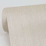 Pietra Taupe Silk Wallpaper with Fabric Texture and Transitional Abstract Style - Sirpi 4058-21770