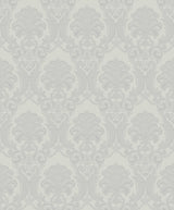 Renatta Silver Damask Wallpaper with Glitter Raised Ink - Sirpi 4058-21775