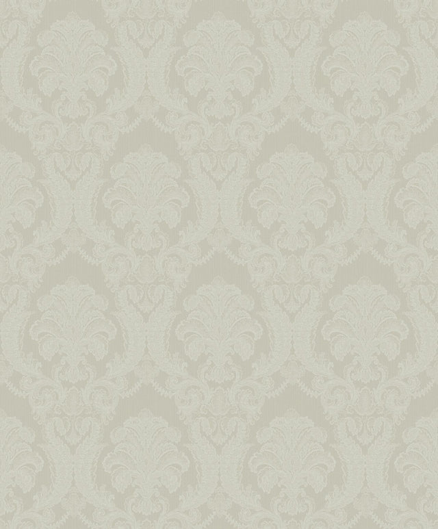 Renatta Cream Damask Wallpaper with Traditional Raised Ink Motif - Sirpi 4058-21776