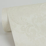 Renatta Cream Damask Wallpaper with Traditional Raised Ink Motif - Sirpi 4058-21776